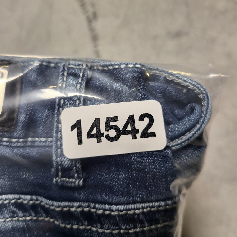 Earl Jean Jeans Womens 16 Blue Bootcut Slim Boot Mid Rise Light Wash - Picture 11 of 11